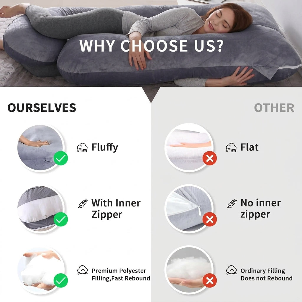 The Premium U-Shaped Pregnancy Pillow